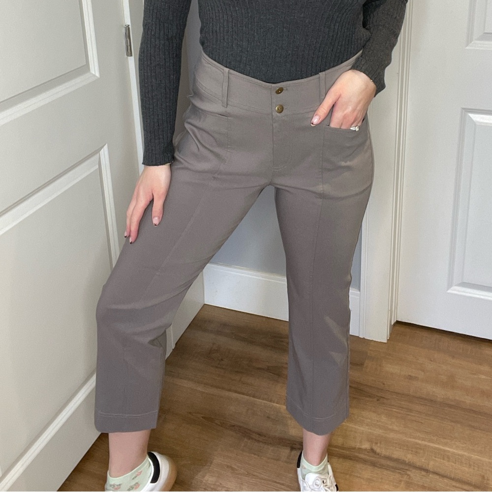 Brenda Beddome Crop Straight Leg Pant in Mushroom